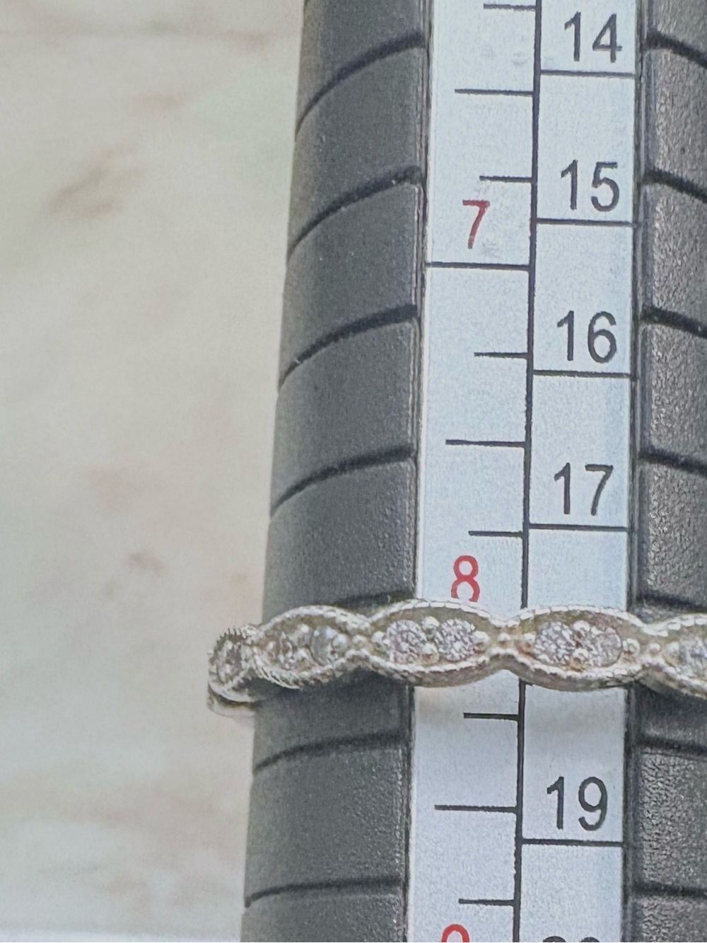 Pandora Sterling Silver 925 ALE Sparkling Leaves CZ Stacker Sz 8/8.5 FIRM - Picture 11 of 11